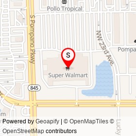 Super Walmart on South Pompano Parkway, Pompano Beach Florida - location map