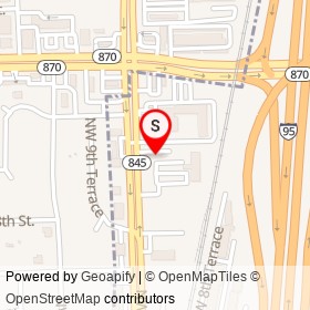Waffle House on Northwest 9th Avenue, Fort Lauderdale Florida - location map
