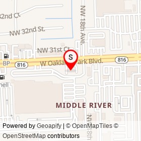Chevron on Northwest 18th Avenue,  Florida - location map