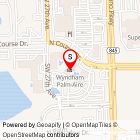 Wyndham Palm-Aire on North Course Drive, Pompano Beach Florida - location map