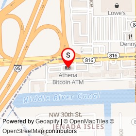 Athena Bitcoin ATM on West Oakland Park Boulevard,  Florida - location map