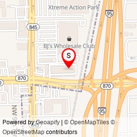 Extra Space Storage on West Commercial Boulevard, Fort Lauderdale Florida - location map