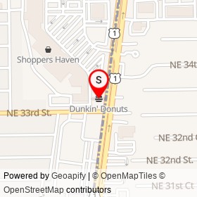 Dunkin' Donuts on Federal Highway,  Florida - location map