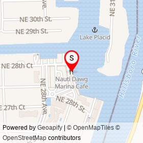 Nauti Dawg Marina Cafe on Northeast 29th Avenue,  Florida - location map