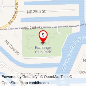 Exchange Club Park on , Pompano Beach Florida - location map