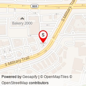 Wendy's on South Military Trail, Deerfield Beach Florida - location map