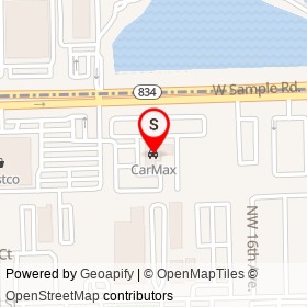 CarMax on West Sample Road, Pompano Beach Florida - location map
