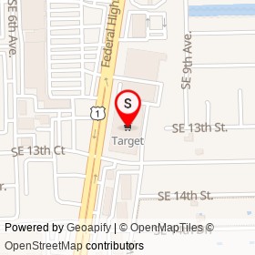Target on Federal Highway, Deerfield Beach Florida - location map