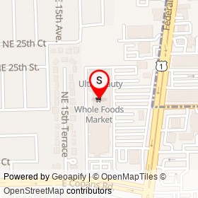 Whole Foods Market on Northeast 15th Terrace, Pompano Beach Florida - location map