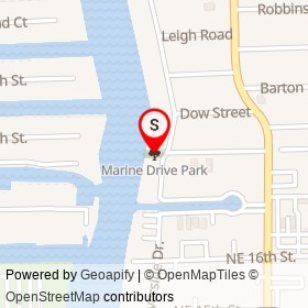 Marine Drive Park on , Pompano Beach Florida - location map