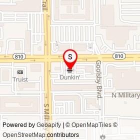 Dunkin' on West Hillsboro Boulevard, Deerfield Beach Florida - location map