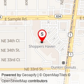 Shoppers Haven on East Sample Road, Pompano Beach Florida - location map
