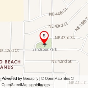 Sandspur Park on , Pompano Beach Florida - location map