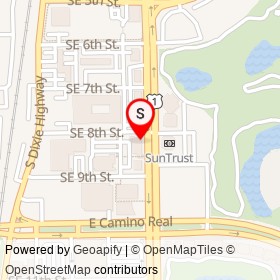 Anthony's Coal Fired Pizza on Southeast 8th Street, Boca Raton Florida - location map