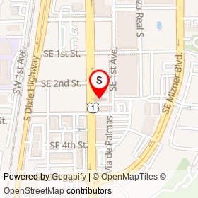 The Black Rose on Federal Highway, Boca Raton Florida - location map