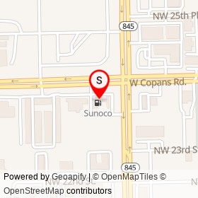 Dunkin' Donuts on West Copans Road, Pompano Beach Florida - location map