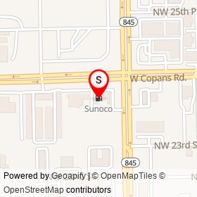 Sunoco on West Copans Road, Pompano Beach Florida - location map