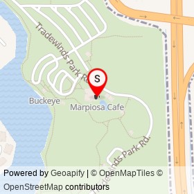 Marpiosa Cafe on Tradewinds Park Road, Coral Springs Florida - location map