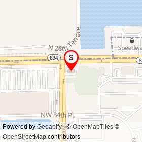 Marathon on Northwest 27th Avenue, Pompano Beach Florida - location map