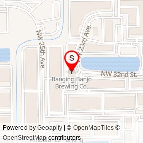 Banging Banjo Brewing Co. on Northwest 32nd Street, Pompano Beach Florida - location map