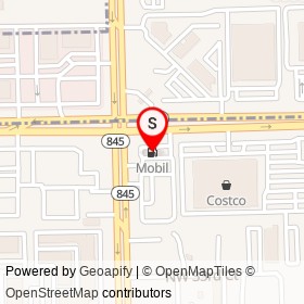 Mobil on West Sample Road, Pompano Beach Florida - location map
