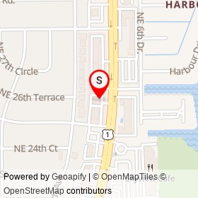 Miami Subs Grill on North Federal Highway, Boca Raton Florida - location map