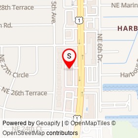 The Funky Buddha Lounge and Brewery on North Federal Highway, Boca Raton Florida - location map