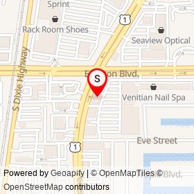 Einstein Bros. Bagels on Federal Highway, Delray Beach Florida - location map