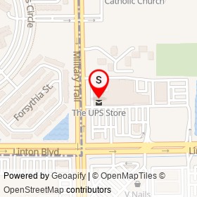 Dunkin' Donuts on Military Trail, Delray Beach Florida - location map
