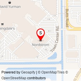 Nordstrom on Glades Road, Boca Raton Florida - location map