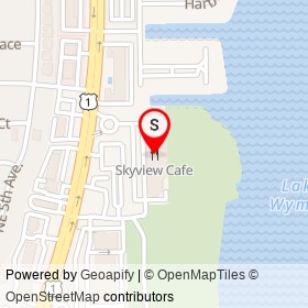 Skyview Cafe on Federal Highway, Boca Raton Florida - location map