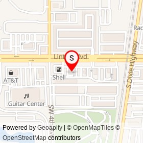 KFC on Linton Boulevard, Delray Beach Florida - location map