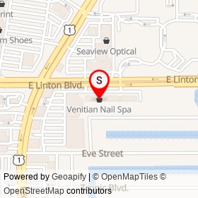 Venitian Nail Spa on East Linton Boulevard, Delray Beach Florida - location map