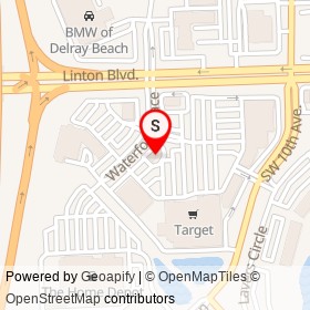 Steak 'n Shake on Waterford Place, Delray Beach Florida - location map