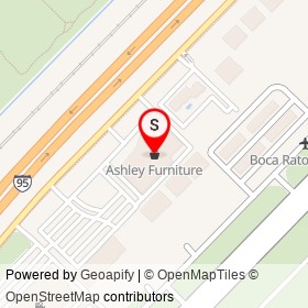 Ashley Furniture on Airport Road, Boca Raton Florida - location map