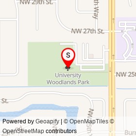 University Woodlands Park on , Boca Raton Florida - location map