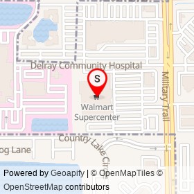 Walmart Supercenter on Delray Community Hospital, Delray Beach Florida - location map