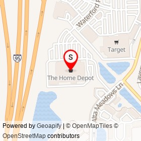 The Home Depot on Waterford Place, Delray Beach Florida - location map