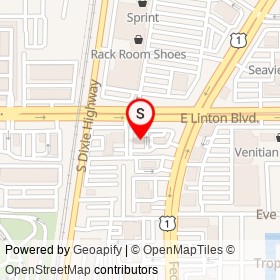 SunTrust on East Linton Boulevard, Delray Beach Florida - location map