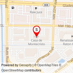 Casa de Montecristo on Northwest 19th Street, Boca Raton Florida - location map