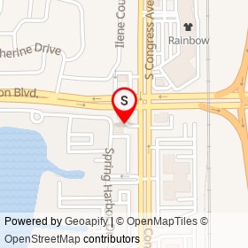 Shell on Linton Boulevard, Delray Beach Florida - location map