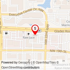 Starbucks on Glades Road, Boca Raton Florida - location map