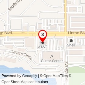 AT&T on Lavers Avenue, Delray Beach Florida - location map