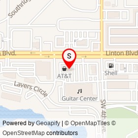 Chipotle on Linton Boulevard, Delray Beach Florida - location map