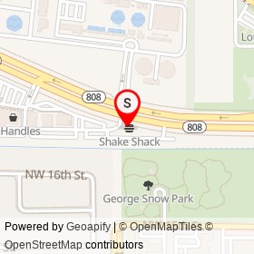 Shake Shack on Glades Road, Boca Raton Florida - location map