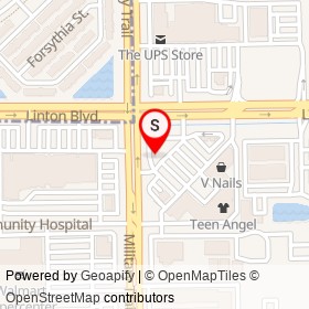 Linton Oaks Mart on Military Trail, Delray Beach Florida - location map
