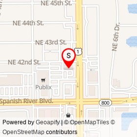Kathy's Gazebo Cafe on Northeast 42nd Street, Boca Raton Florida - location map