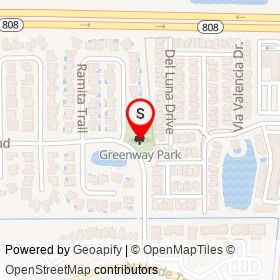 Greenway Park on , Boca Raton Florida - location map