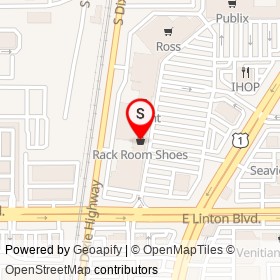 Rack Room Shoes on South Dixie Highway, Delray Beach Florida - location map