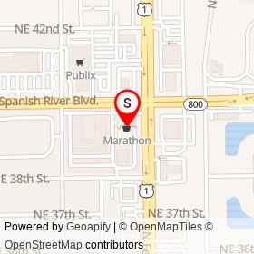 Marathon on Northeast Spanish River Boulevard, Boca Raton Florida - location map